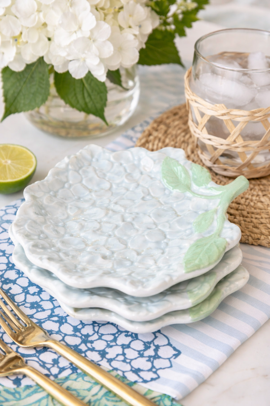 Hydrangea plates (set of 4)