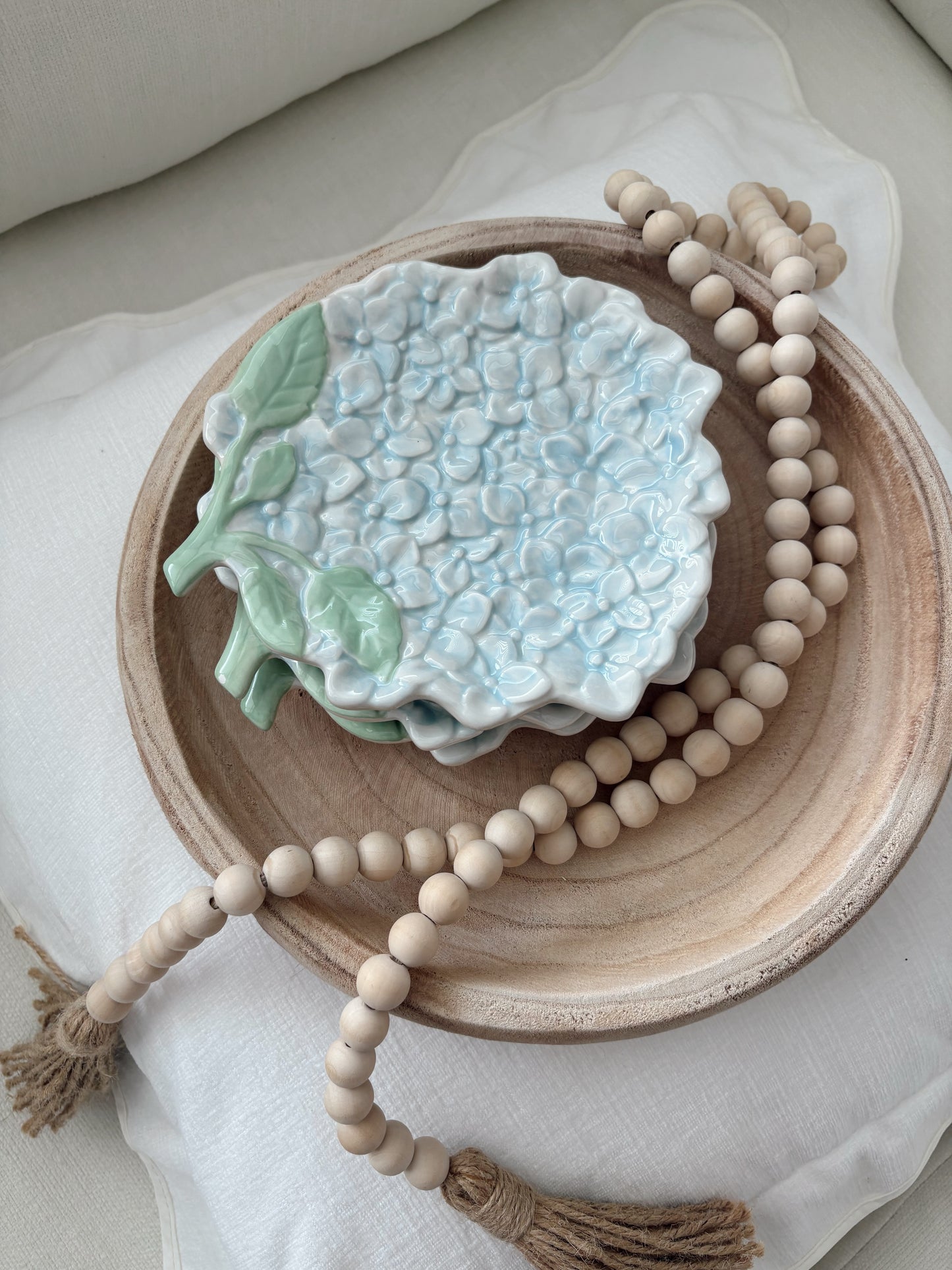 Hydrangea plates (set of 4)