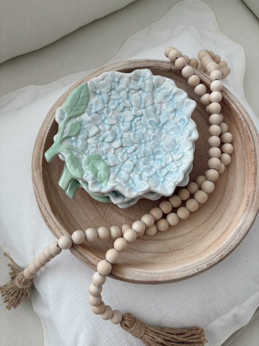 Hydrangea plates (set of 4)