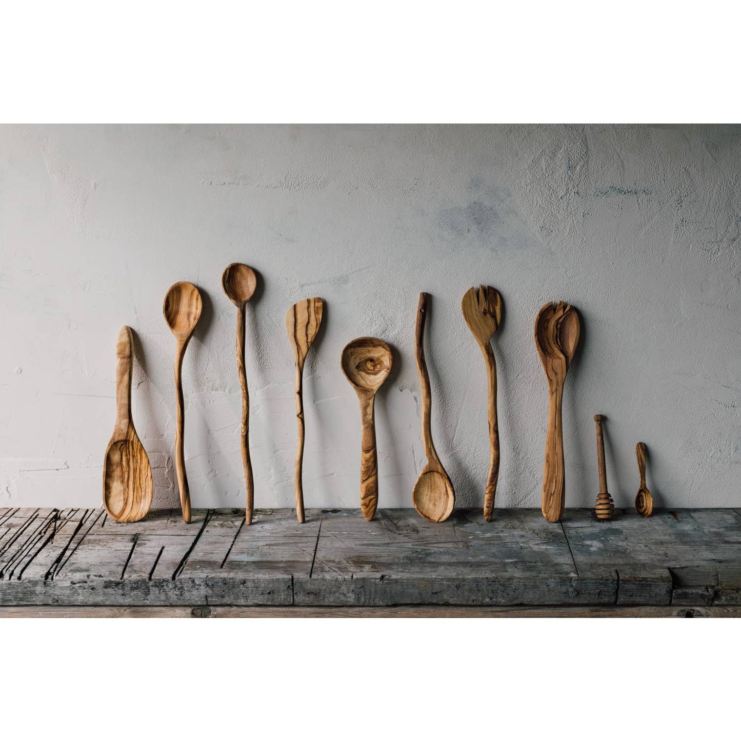 Handcrafted Olive Wood Round Spoon