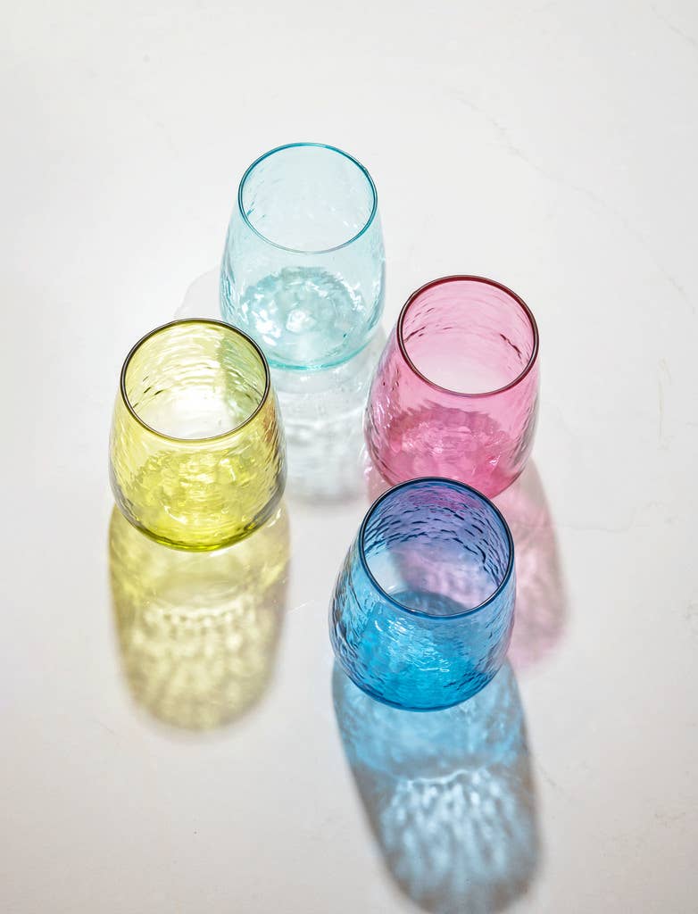Iridescent Stemless Wineglasses